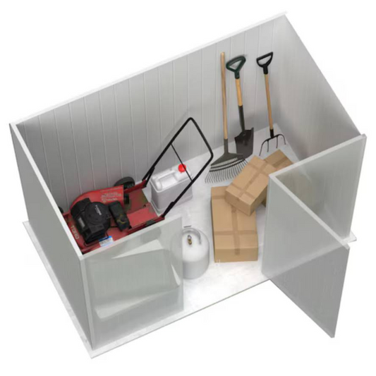 Mowvance 5-ft x 7-ft Space Saver Galvanized Steel Storage Shed (Floor Included)