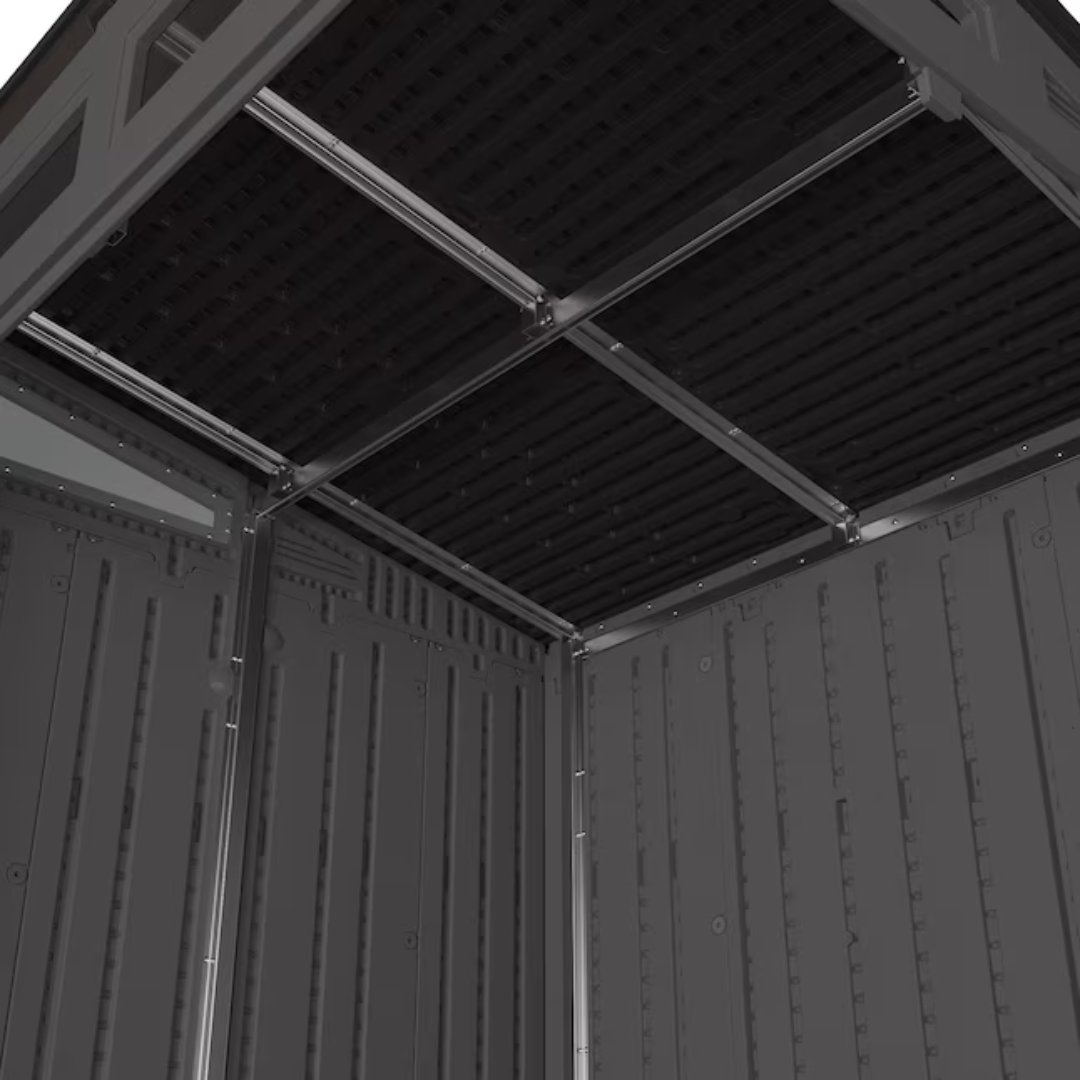 Mowvance 6-ft x 5-ft Black Lean-to Resin Storage Shed (Floor Included)