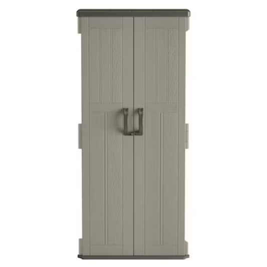 Mowvance 2-ft x 2-ft Vertical Gray Resin Storage Shed (Floor Included)